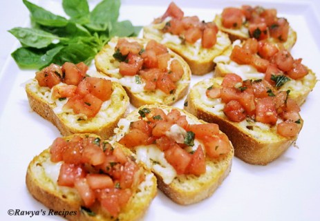 bruschetta with tomato and basil